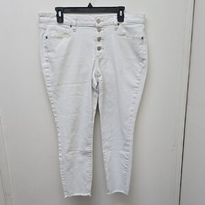 Sonoma White Skinny Crop Jeans - Size 16